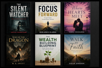 book cover for amazon KDP, kindle, paperback,spine