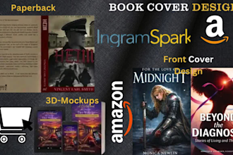 design professional book cover, ebook, paperback and hardcover