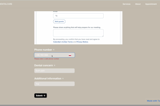 build a responsive dentist website with appointment booking