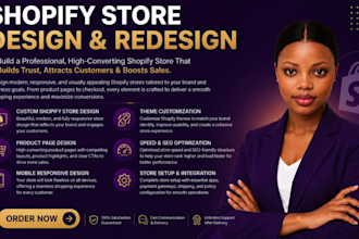 design a shopify store for your brand