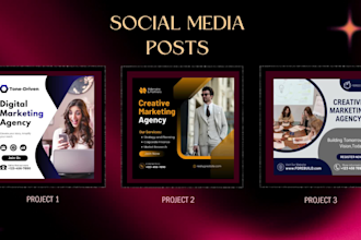 create instagram posts , logo and print media