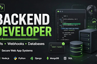 be your backend developer for API integration and web app debugging