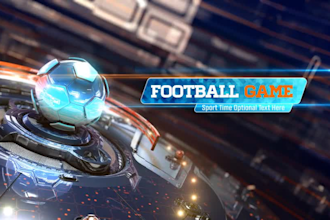 create cinematic football soccer intro and sports logo animation