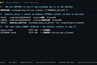 build secure exchange API integration where your keys stay yours