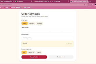 build a restaurant website with ordering and booking