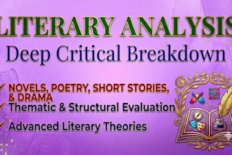 provide deep critical analysis of english literature
