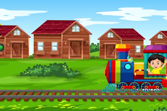 make stunning colorful 2d kids animation videos for you