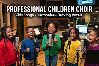 record professional kids songs, children choir and gospel backing vocals