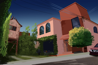 create a fantasy illustration and concept art with no ai