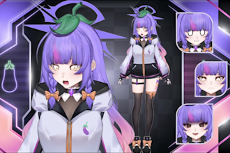 design and rig live2d anime model, 2dvtuber model, live2d rigging, vtuber avatar