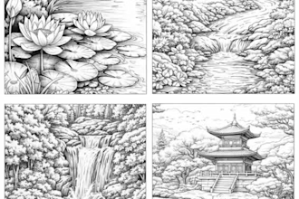 create coloring book pages and line art