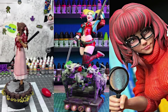 3d print paint and ship miniature model anime print and paint stl resin printing