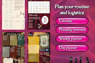 design planners, templates, advertisements and invitations