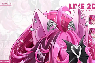2d vtuber live2d vtuber anime vtuber chibi vtuber twitch avatar virtual streamer
