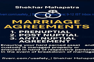 draft prenuptial, postnuptial, settlement agreements quickly