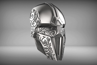 create custom 3d masks, helmet, anime mask and cosplay armor stl for 3d printing