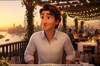 create a cinematic pixar style ai proposal animation video