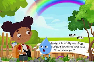 create animated children book promo video, kids book trailer