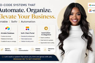setup softr website client portal airtable automation and database design