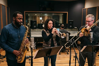 record professional live sax trumpet and trombone brass parts for your song