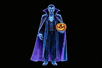 create spooky halloween hologram animation vj loop and haunted projection effect