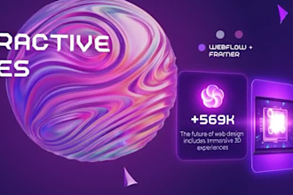3d animated website 3d interactive webflow website with threejs spline wordpress