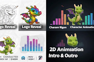 create animated logo with character in moho
