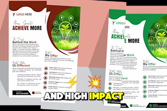 create modern flyer brochure and menu card design