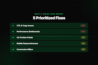 review your website and find 5 conversion fixes