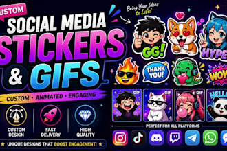 create custom social media stickers gifs and animated emoji