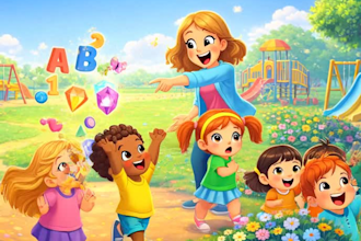 create 2d cartoon intro and logo intro video for kids youtube