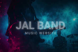 design music website for music artist, producer, dj, band, record label, podcast