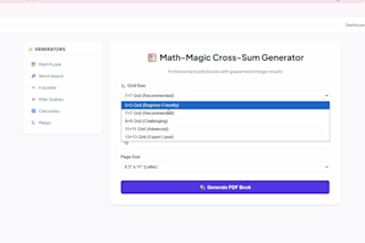 provide a professional puzzle maker tool for your KDP low content books