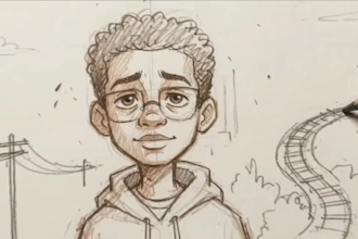 draw minimalistic line art animation, 2d traditional, 2d hand drawn, anime art