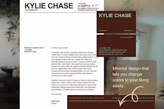 design editable canva and word business letterhead