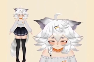 design and rig a professional 2d vtuber model in live2d