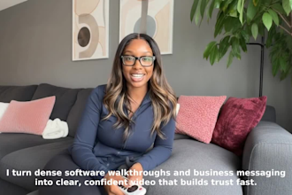 corporate british female spokesperson for website vsl and saas video ads