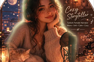 record a warm turkish female voice over for cozy stories and narration