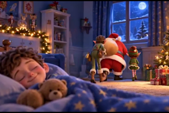 create ai christmas video ads, cinematic ai video and christmas animation