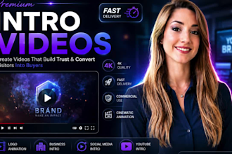 create cinematic youtube intro, podcast intro and outro video