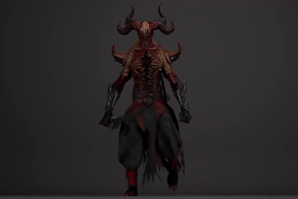 create and rig 3d creature model, 3d dragon alien dinosaur model for in game ue5
