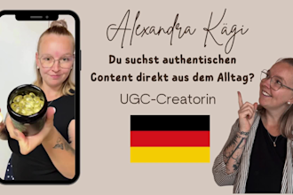 create professional authentic ugc videos in german, deutsch