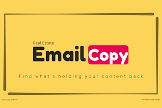write real estate email copy and lead nurture sequences