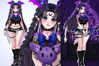 design and rig custom high quality vtuber model live2d for vtuber studio