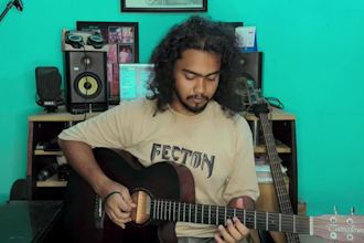 record fantastic acoustic guitar solo, rhythm or plucking