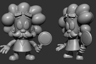 sculpt characters 3d model for 3d printing