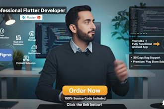 develop a high quality flutter app with firebase for android