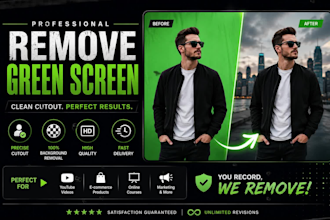 remove green screen from any video