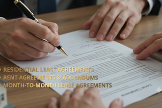 draft a professional lease contract, lease agreement, rent agreement