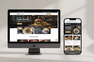 design a wordpress restaurant or cafe website with online ordering